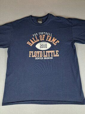 Pro Football Hall of Fame 2010 Floyd Little Denver Broncos T-shirt Size Medium